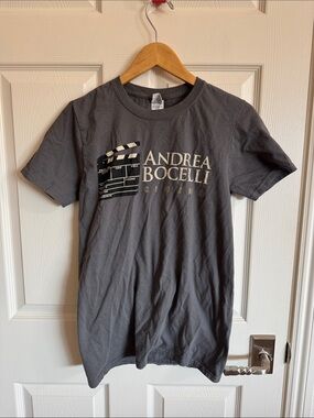 Short Sleeve Graphic Tee - Charcoal. Andrea bocelli